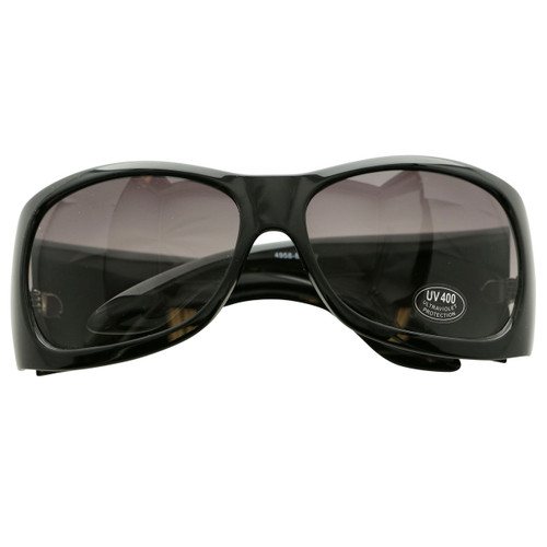 UV 400 Assorted Black Brown Tortoise Shell Rectangular Frame Sunglasses 24SG4958