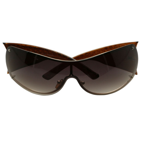 Letter D Logo Fashion Sunglasses With Brown Patterned Bows 26SG7000