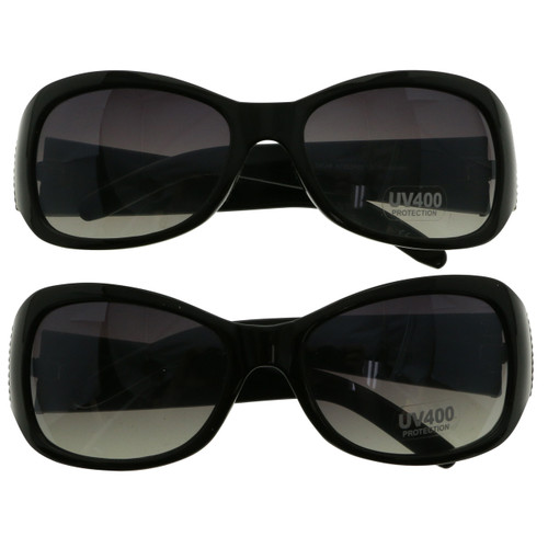 UV 400 Floral Design Pattern Rectangle Sunglasses Assorted Colors 26SG252101