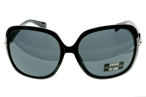 UV 400 Shatter Resistant Lenses Oversize Sunglasses Black 26SG7876
