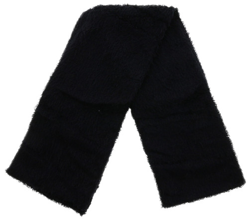 70" Black Fuzzy Winter Scarf