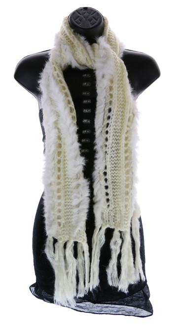 70" Fluffy White Fashion Winter Scarf