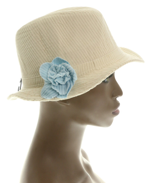 Cotton Flower Trilby Hat HAT008