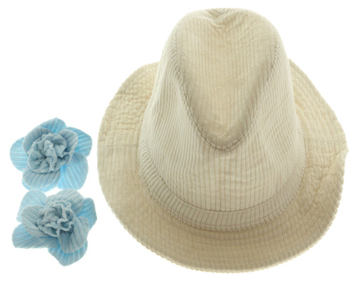 Cotton Flower Trilby Hat HAT008
