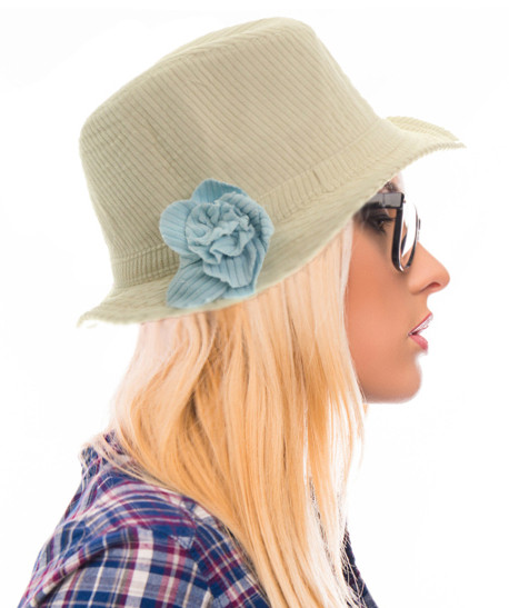Cotton Flower Trilby Hat HAT008
