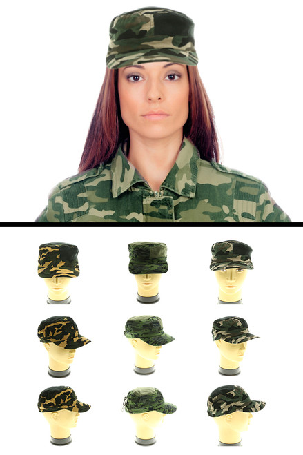 Camouflage Military Cap  One size Fits All HAT010