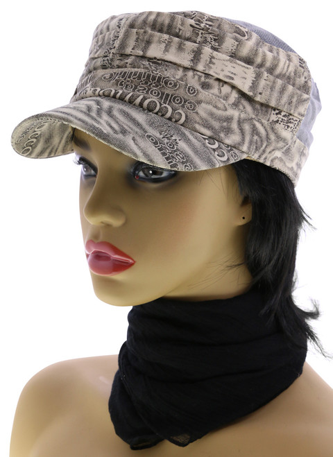 Stretch Fit Printed Brim Hat HAT023