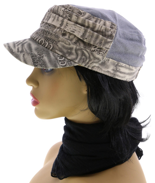 Stretch Fit Printed Brim Hat HAT023