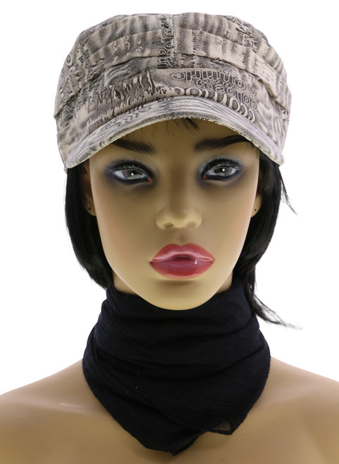 Stretch Fit Printed Brim Hat HAT023