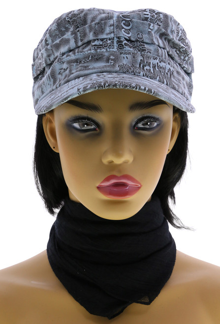 Stretch Fit Printed Brim Hat HAT023