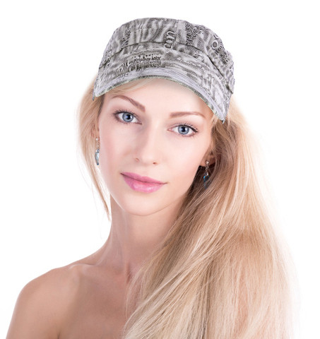 Stretch Fit Printed Brim Hat HAT023