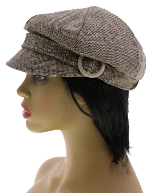 One Size Fits Most Herringbone Bakerboy-Hat HAT040