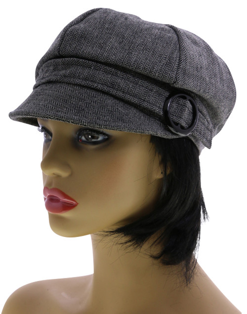 One Size Fits Most Herringbone Bakerboy-Hat HAT040