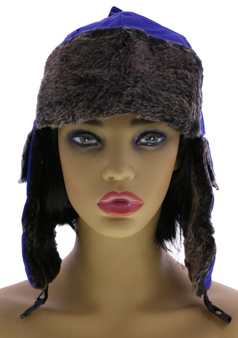 Sizes Vary Plaid Synthetic Fur Lining Trapper-Hat HAT067