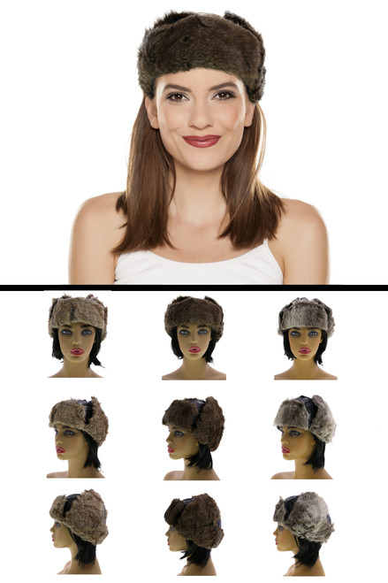 Sizes Vary Synthetic Fur Trapper-Hat HAT070 Sizes Vary Synthetic Fur Trapper-Hat HAT070