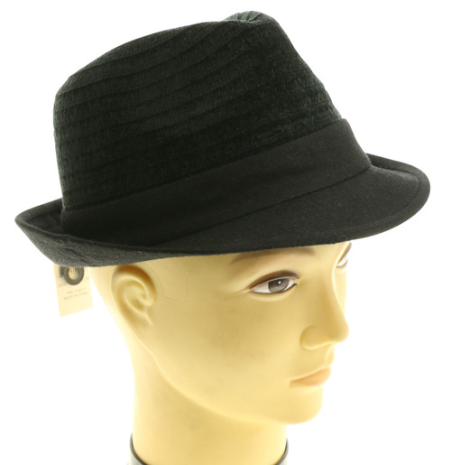 Brown 30% Cotton,70% Polyester Trilby Hat HAT076