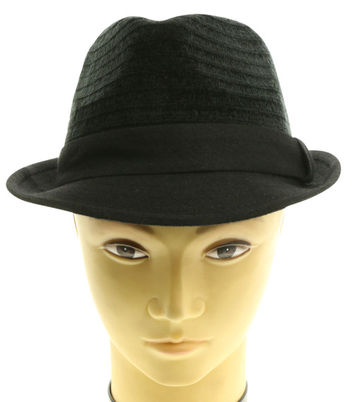 Black Trilby Hat 30% Cotton 70% Polyester Blend HAT077