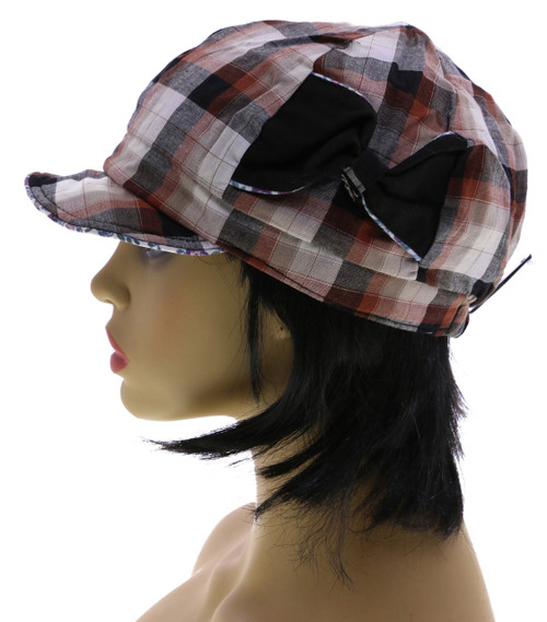 One Size Fits Most Plaid Bakerboy-Hat HAT090