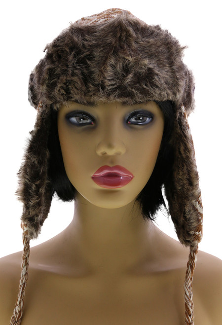 Sizes Vary Knit Snowflake Pattern Trapper-Hat HAT103