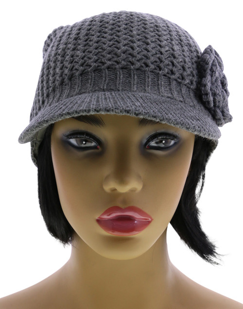 One Size Fits Most Knit Bakerboy-Cap HAT126
