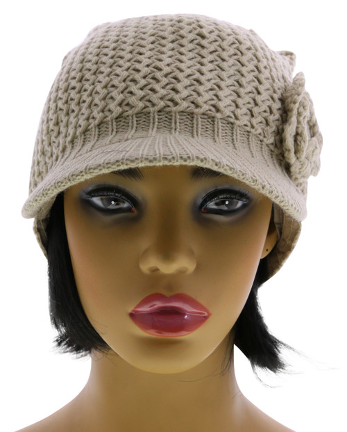 One Size Fits Most Knit Bakerboy-Cap HAT126