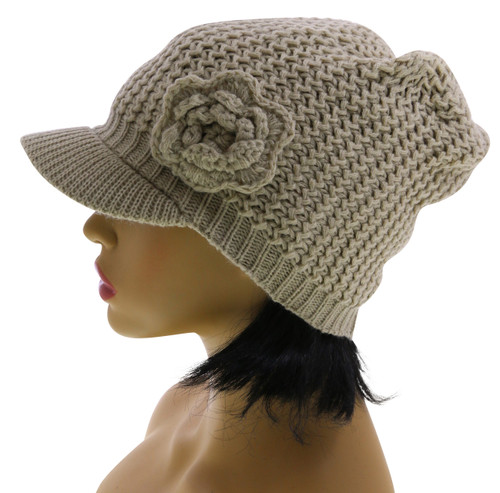 One Size Fits Most Knit Bakerboy-Cap HAT126