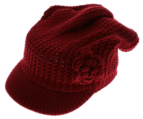 One Size Fits Most Knit Bakerboy-Cap HAT126