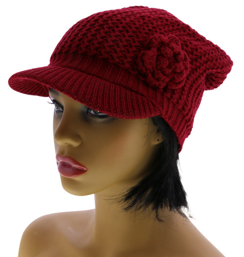 One Size Fits Most Knit Bakerboy-Cap HAT126