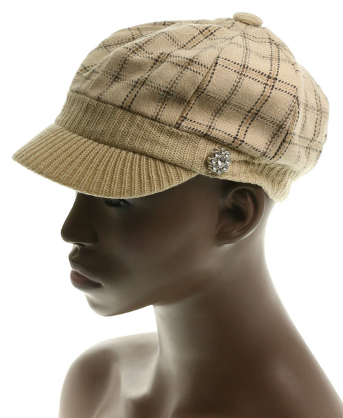 Assorted 20% Wool,80% Polyester Fashion Hat With Crystal Accents HAT157