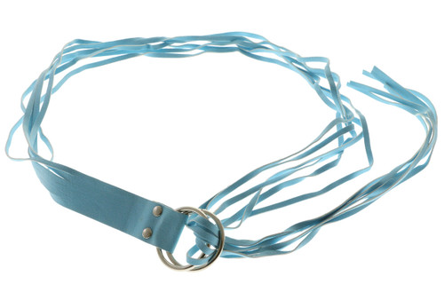 Blue Leather Fringe Belt 6BLT99480
