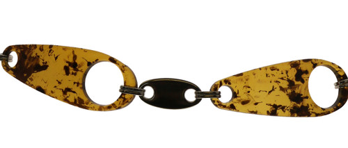  Silver Tone & Brown Fashion Chain Belt BLT999002SM