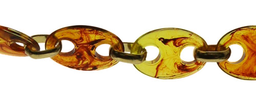 Gold Tone & Brown Fashion Chain Belt BLT999006GM