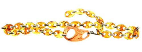  Silver Tone & Brown Fashion Chain Belt BLT999006SM