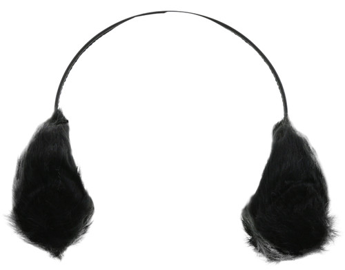 Black Faux Fur Earmuffs EM011