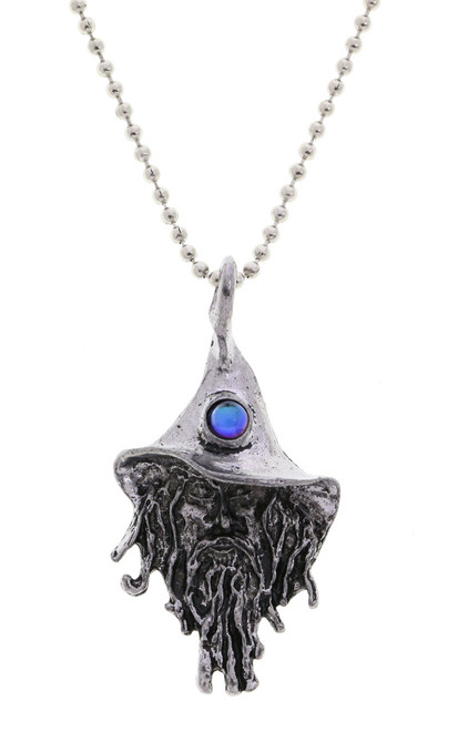 Wizard Pendant Necklace with Bead Accent N270A