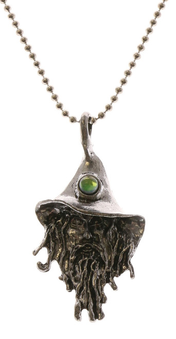 Wizard Pendant Necklace with Bead Accent N270A
