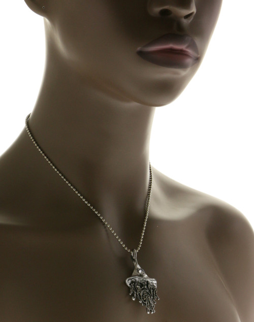 Wizard Pendant Necklace with Bead Accent N270A