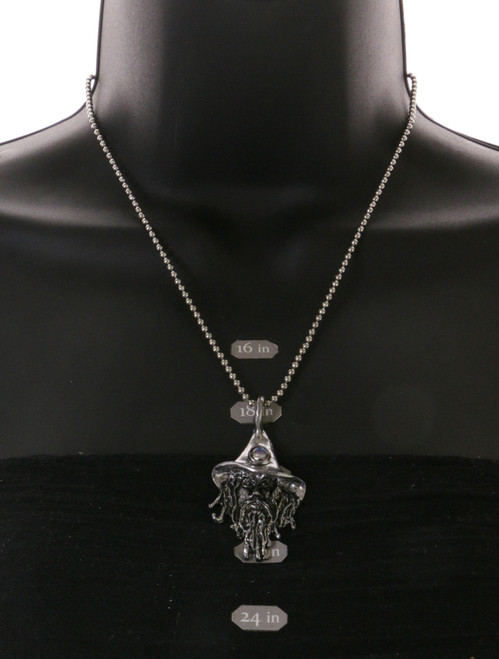 Wizard Pendant Necklace with Bead Accent N270A
