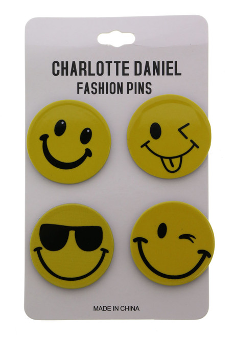 Smiley Face Emoji Pin Set APLKPIN3275
