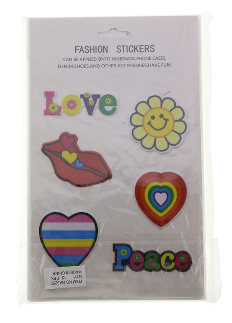 Peace & Love Fashion Puff Stickers APLKSTKR3290
