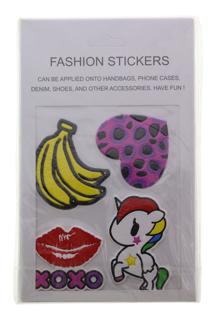 Fashion Puff Stickers  Bananas Heart Lips & Unicorn APLKSTKR3293