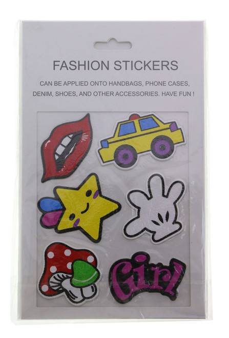 Fashion Puff Stickers Lips Car Star Hand Mushroom & "Girl" APLKSTKR3295