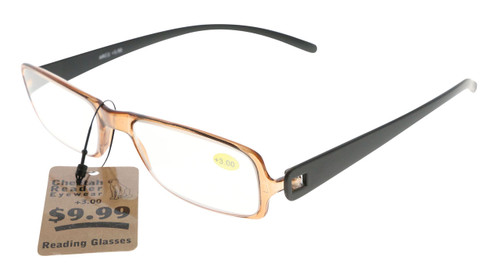 Semi-Rimless Bicolor Reading Glasses ARC002+3.00