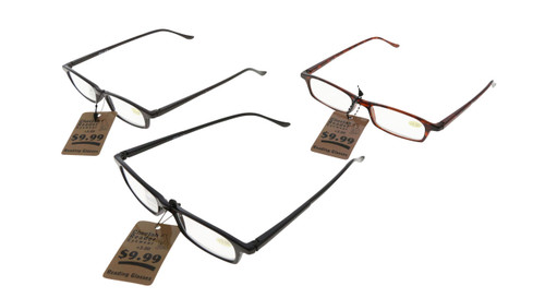 Assorted Color Rectangular Reading Glasses ARC003+3.00