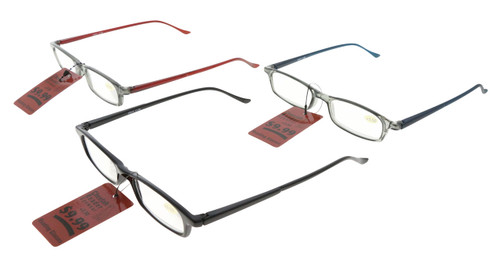Assorted Color Rectangular Reading Glasses ARC004+3.50