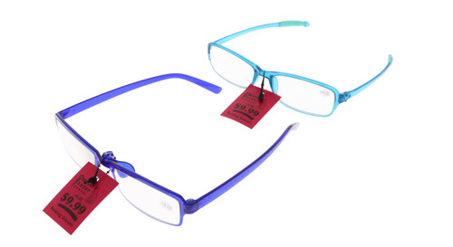 Assorted Color Rectangular Reading Glasses AVR3ASST+4.00