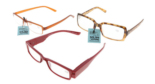 Assorted Rectangular Reading Glasses AVRMIX+1.50