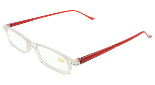 Assorted Translucent Rectangular Reading Glasses COR81033+3.25