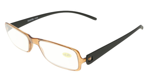 Assorted Translucent Rectangular Reading Glasses DXU0796+3.25