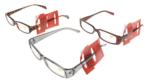 Assorted Translucent Rectangular Reading Glasses MSR006+3.50